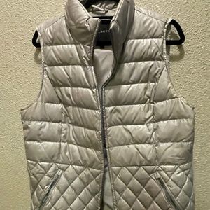 Talbots silver puffer vest-sizeL